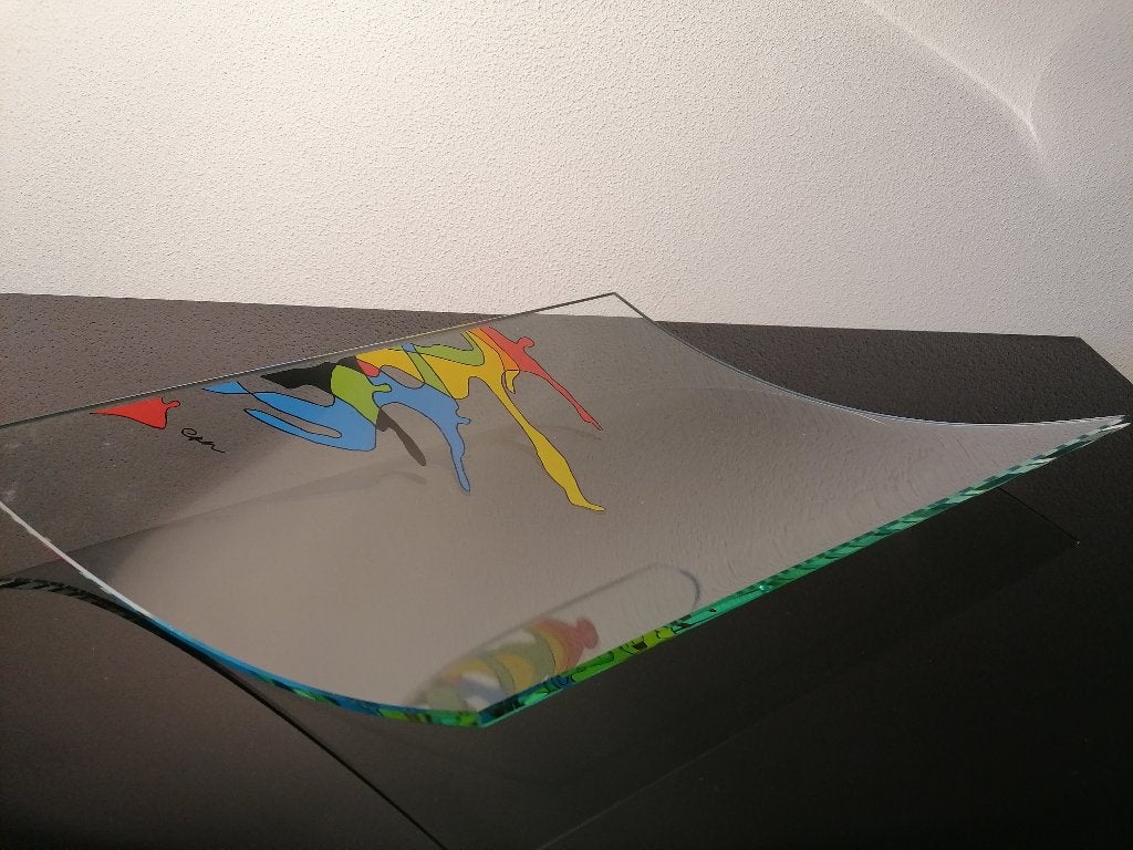 Schaal Design Glas Artihove Corry Ammerlaan Gesigneerd, Ophalen of Verzenden