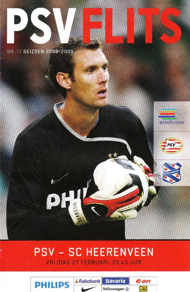 PSV - Heerenveen 2009, Ophalen of Verzenden, Zo goed als nieuw, PSV, Overige typen