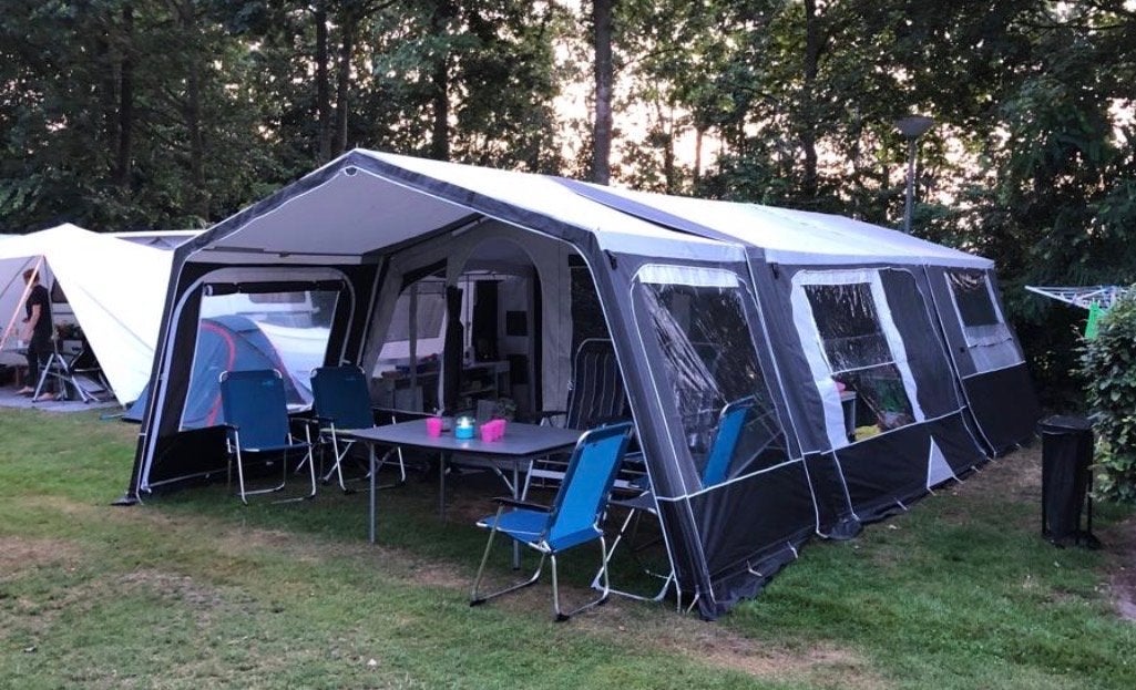 Vouwwagen Jamet Arizona 2015 luxe uitvoering, Caravans en Kamperen, Ophalen, Meerkleurig, Aanwezig, Meer dan 6