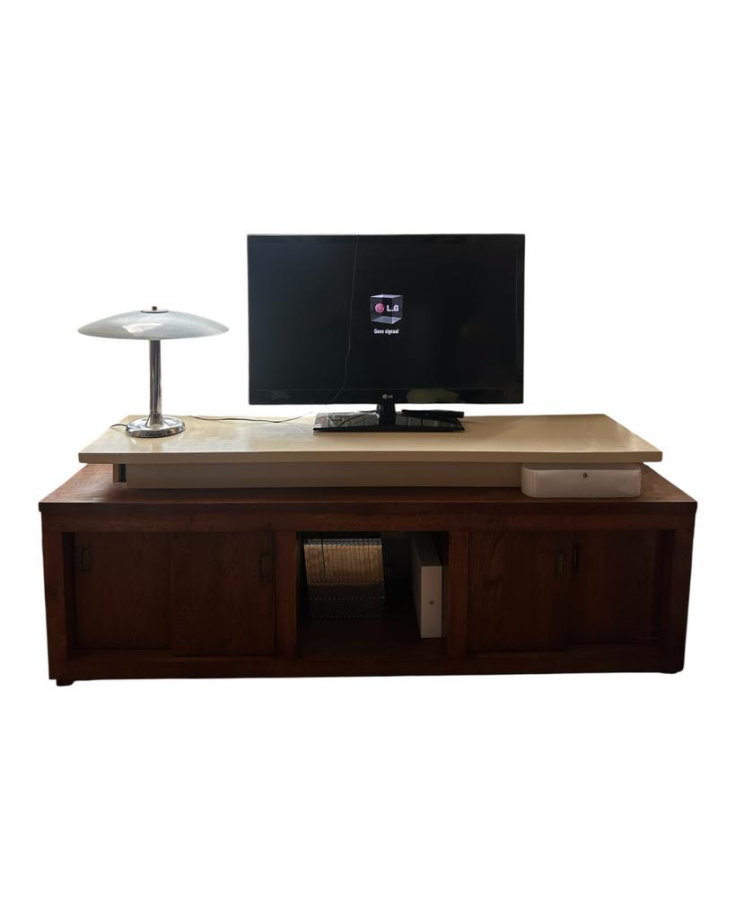 Robuuste sidetable, Huis en Inrichting, Tafels | Sidetables, Ophalen, Gebruikt, 200 cm of meer, Rechthoekig