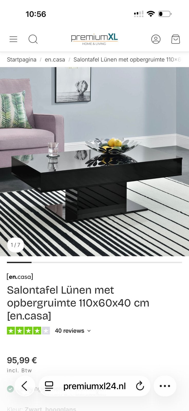salon tafel glas, Nieuw, Minder dan 50 cm, Rechthoekig, 50 tot 100 cm