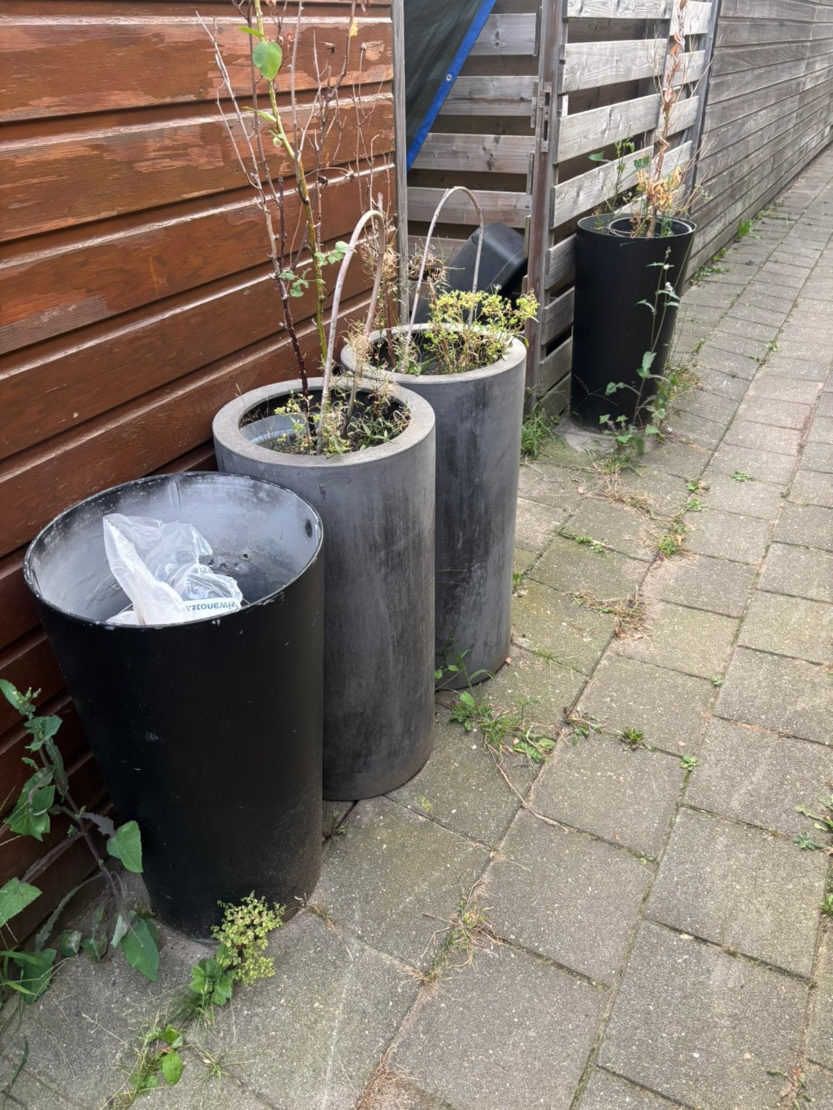 XXL bloempotten beton en kunstof!, Tuin en Terras, Ophalen, Kunststof, 40 cm of meer, Rond