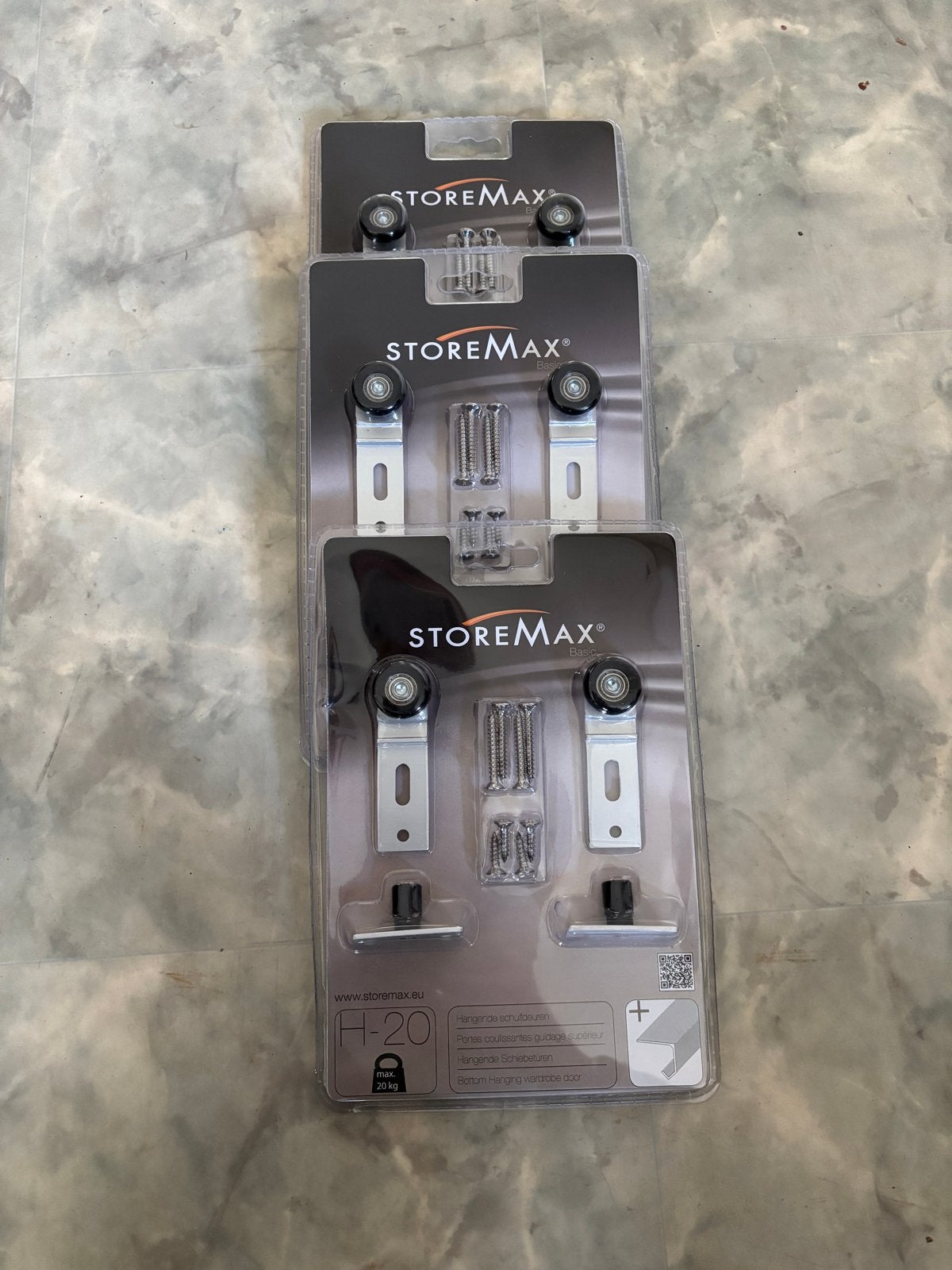 STOREMAX Basic H-20 Schuifdeurbeslag (3 sets), Ophalen of Verzenden, Nieuw