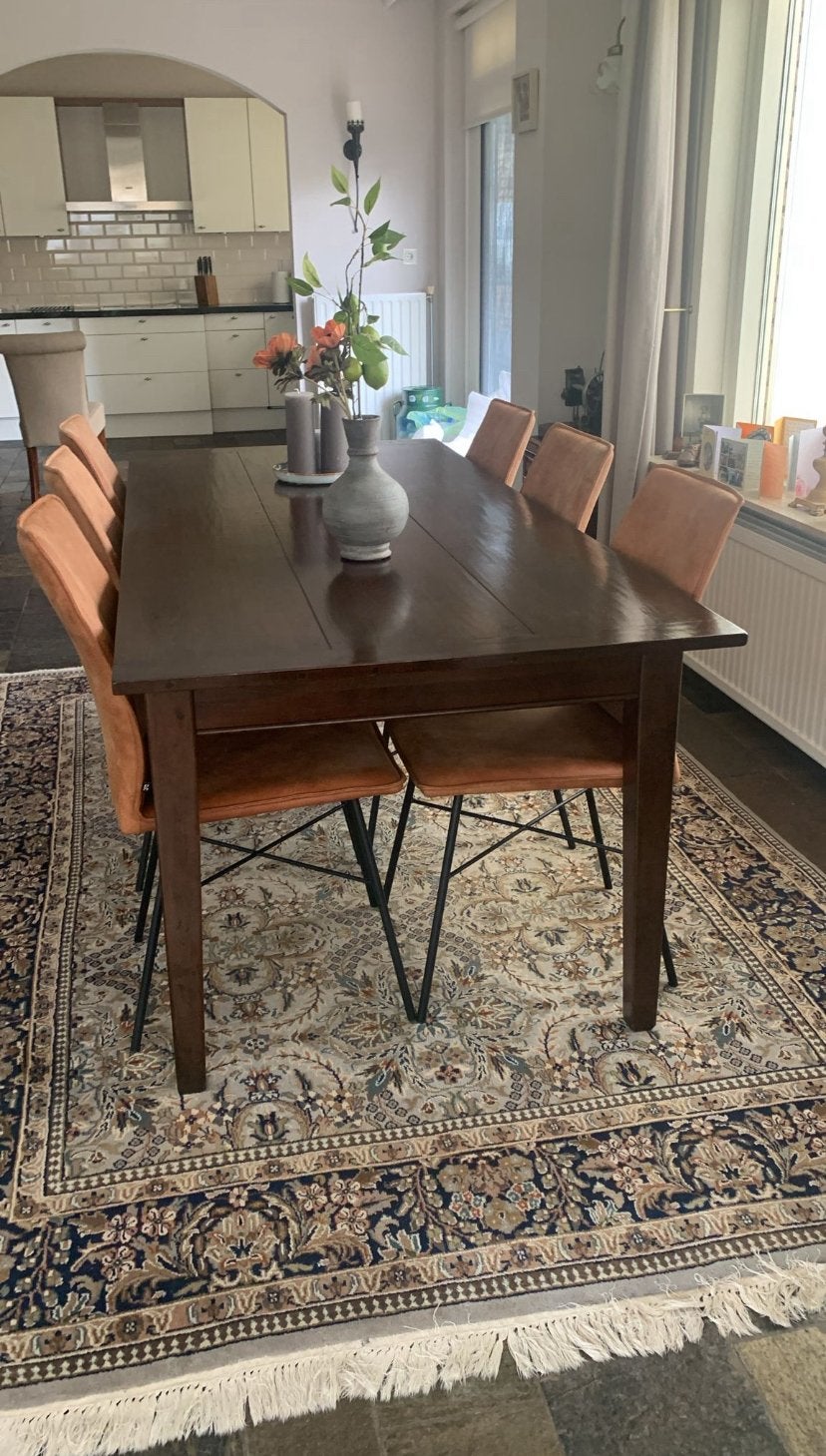 Complete eethoek van Engels kersenhout, Ophalen, 200 cm of meer, 50 tot 100 cm, Zo goed als nieuw