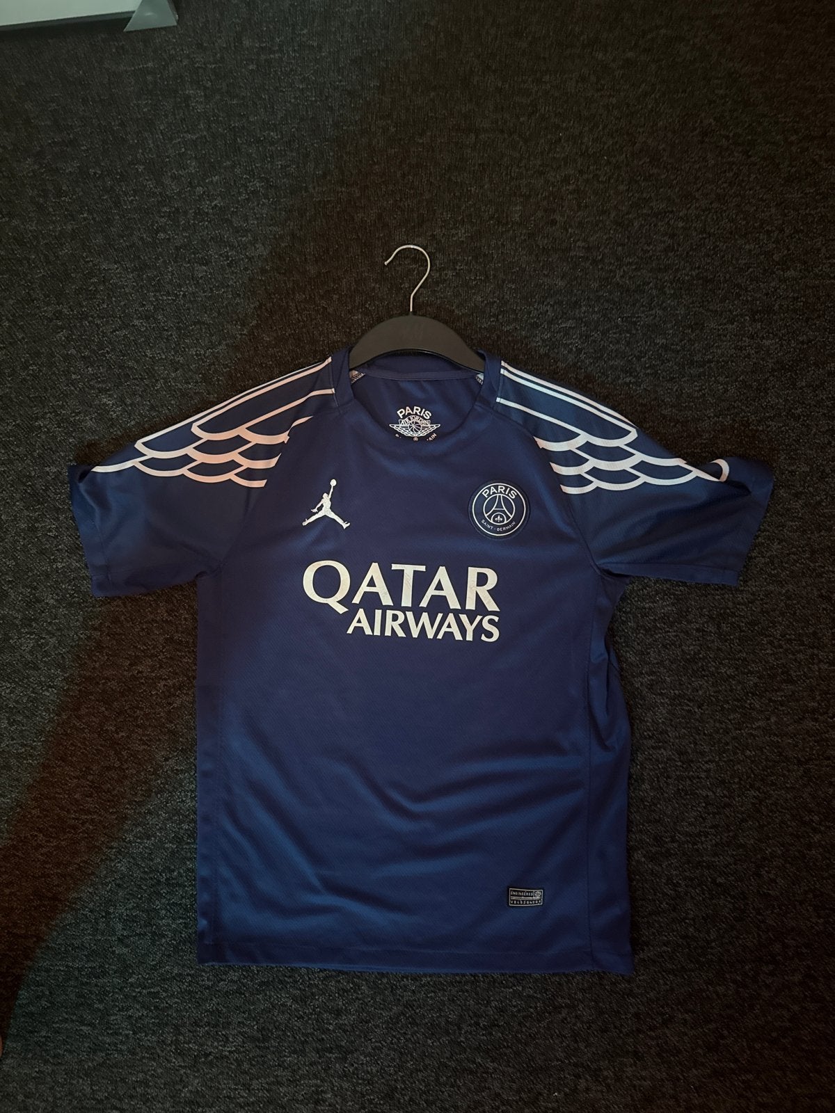 PSG Jordan Voetbalshirt -, Kleding | Heren, Sportkleding, Zo goed als nieuw, Voetbal, Verzenden, Maat 48/50 (M)