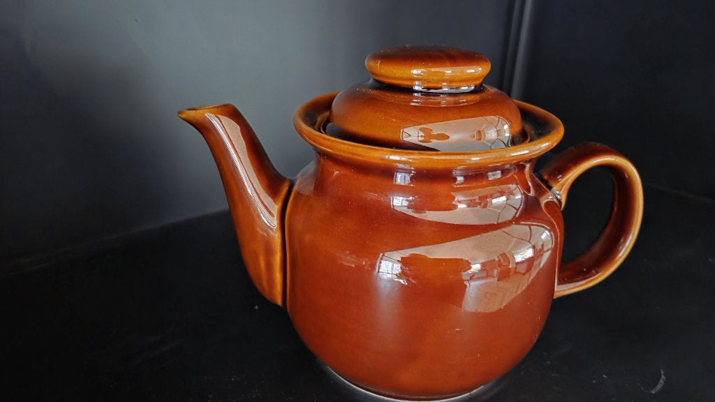 Vintage Pruszków Jaren '70 Theepot - Bruin Keramiek, Ophalen of Verzenden