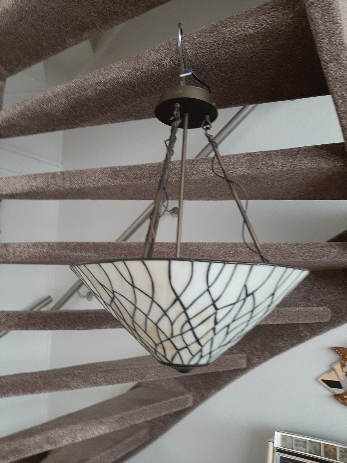 Twee mooie grote tifany style hanglampen, Ophalen