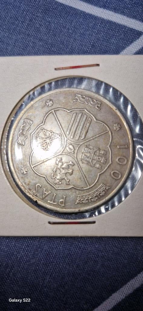 100 pesetas Franco, Ophalen of Verzenden, Spanje, 2 euro, Losse munt