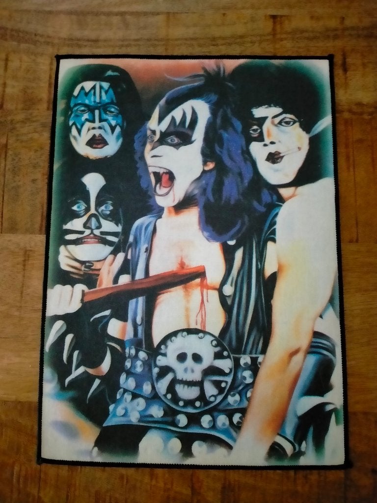 Kiss Gene Ace Peter Vintage backpatch back patch glam rock, Verzenden, Zo goed als nieuw, Kleding