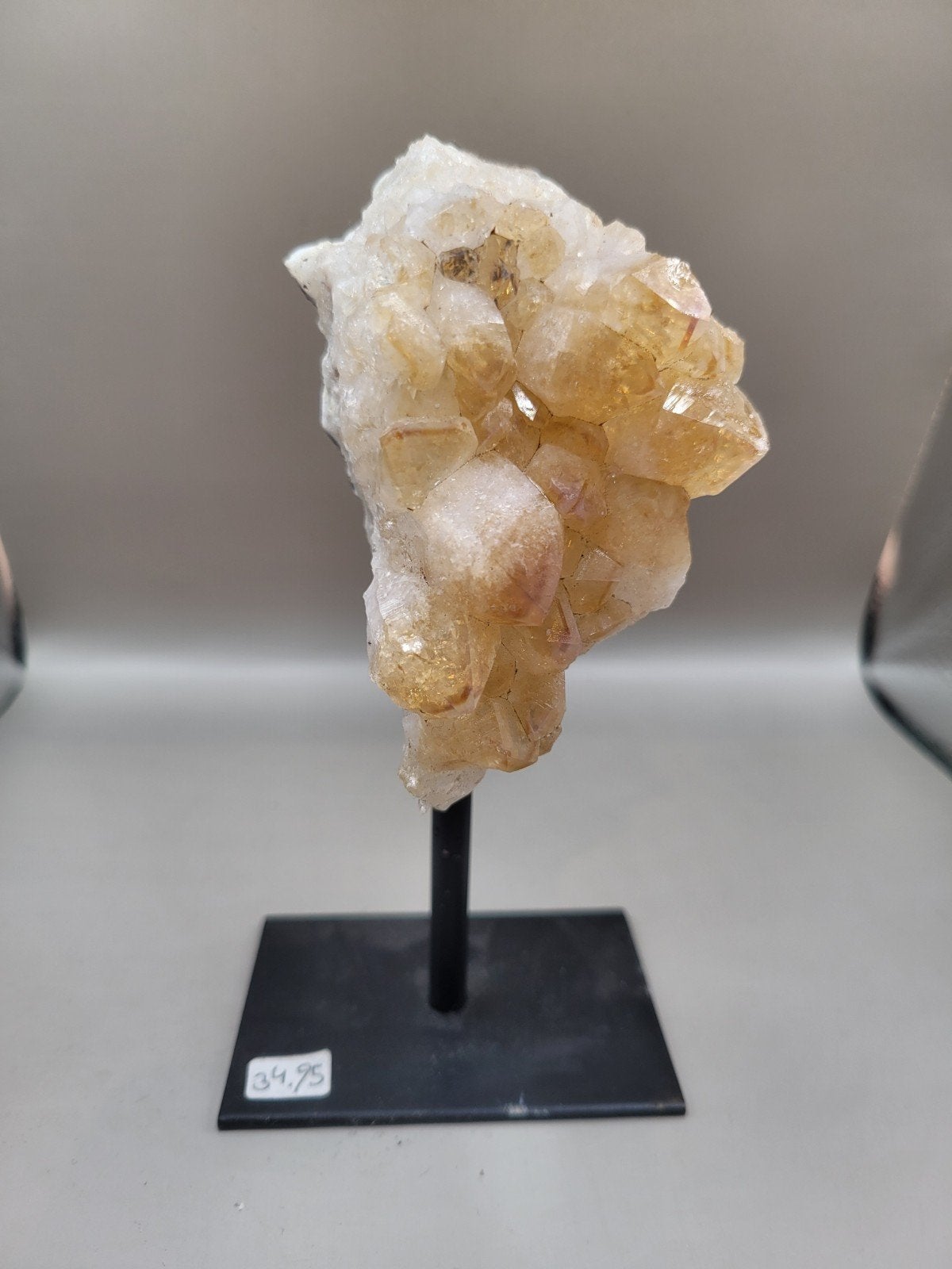 Citrien op standaard, Ophalen of Verzenden, Mineraal