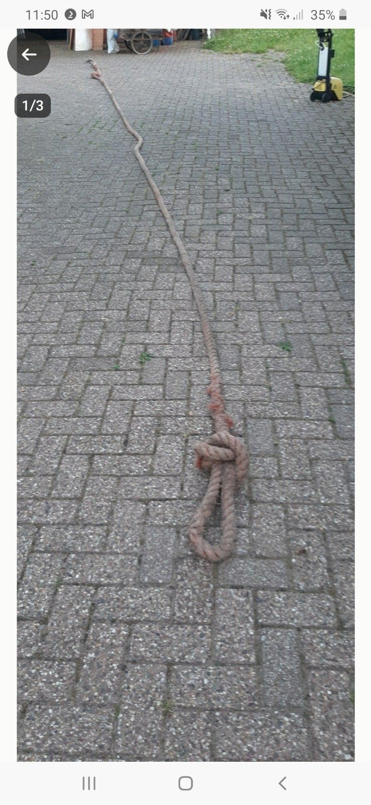 scheepstouw 3,5 cm dik , bijna 13 meter, Ophalen of Verzenden