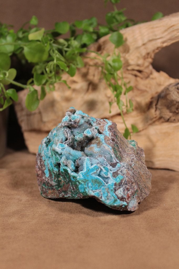 Hemimorfiet met chrysocolla, Verzamelen, Mineralen en Fossielen, Ophalen of Verzenden, Mineraal
