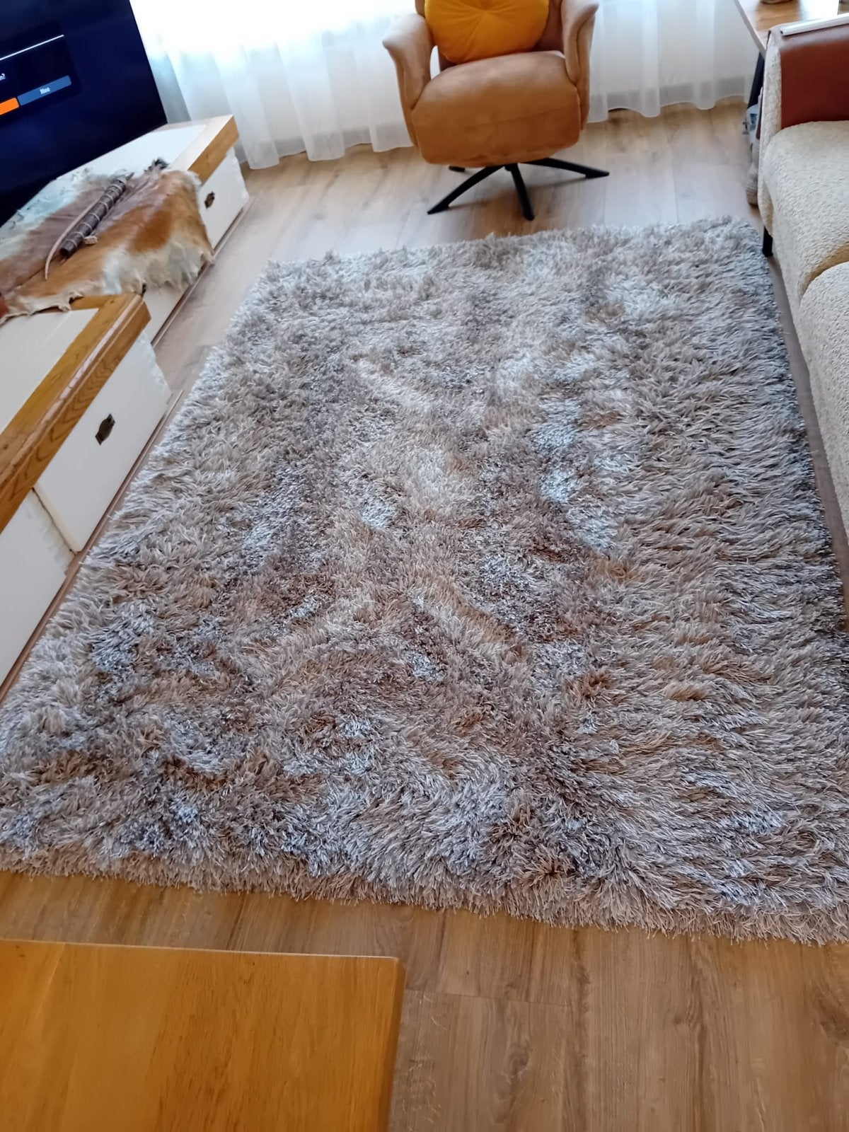 Love Shaggy Vloerkleed Beige 160x230cm, Huis en Inrichting, Stoffering | Tapijten en Kleden, Ophalen, Beige, 150 tot 200 cm, 200 cm of meer