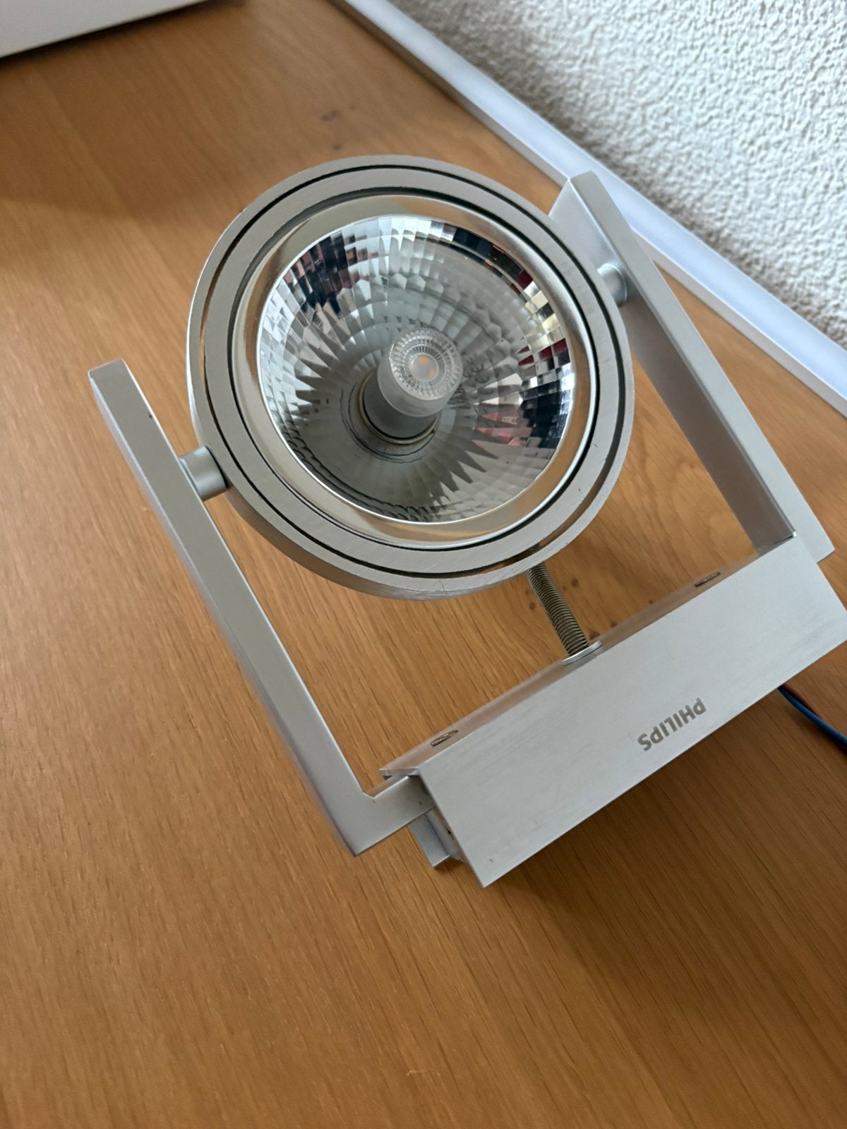 Philips wandspot massief rvs uit 2007 super staat, Ophalen, Met schakelaar, Zo goed als nieuw, LED