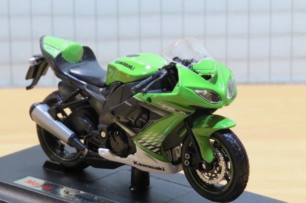 Kawasaki ZX-10R 1:18 groen/wit Maisto, MayCheong, Maisto, Nieuw, Ophalen of Verzenden