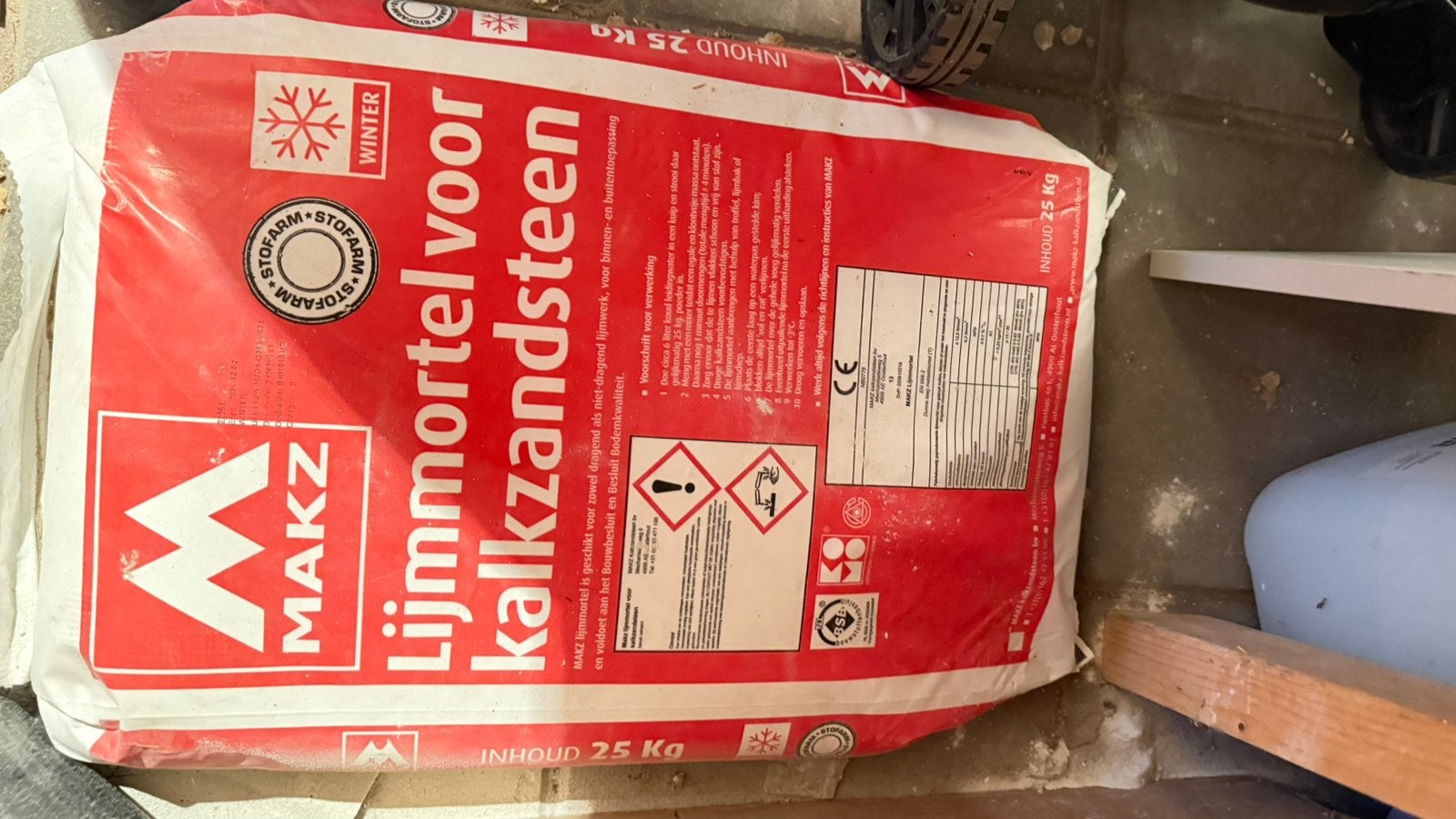 Kalkzandsteen lijmmortel ongeopend, Ophalen, Nieuw