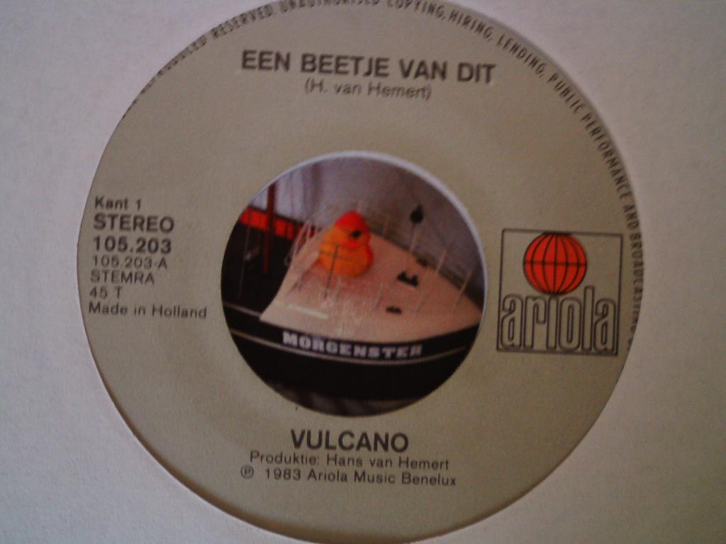Vulcano - Een Beetje Van Dit (1983)   20mei, 7 inch, Ophalen of Verzenden, Nederlandstalig, Single