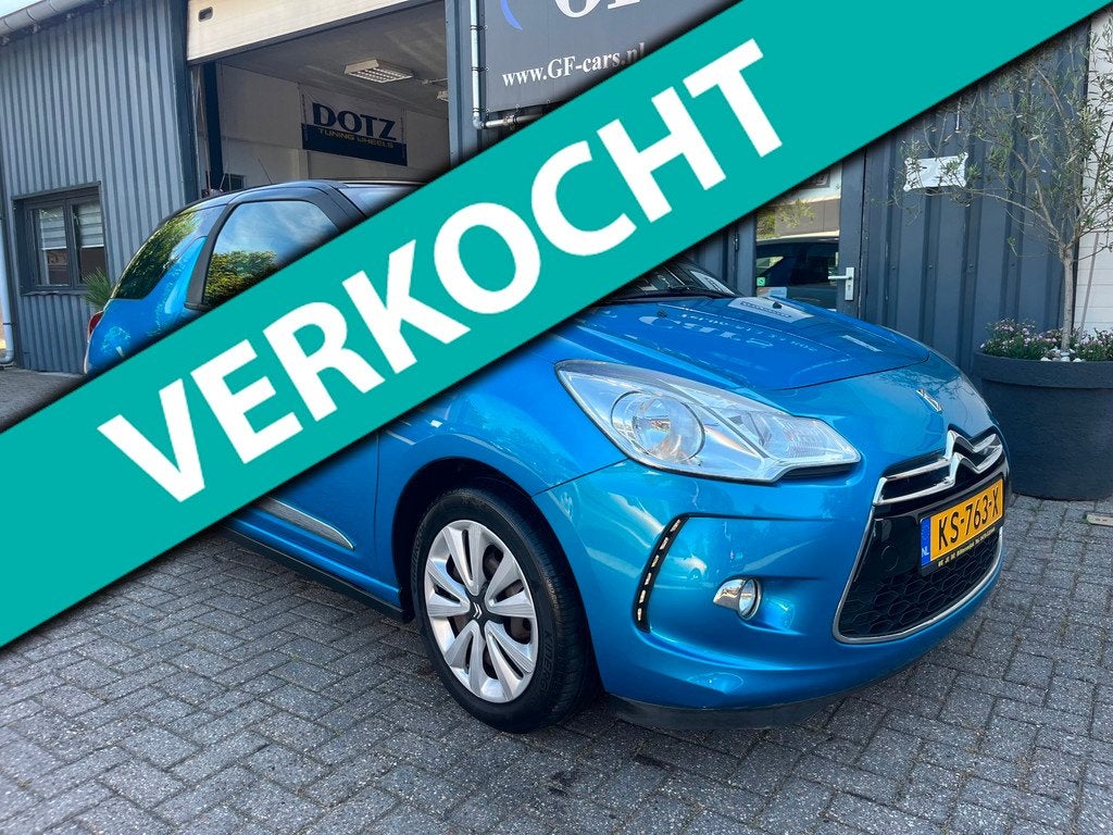 Citroen DS3 1.4 Chic 2012 AIRCO APK Nieuw!, Voorwielaandrijving, Euro 5, Blauw, Bedrijf