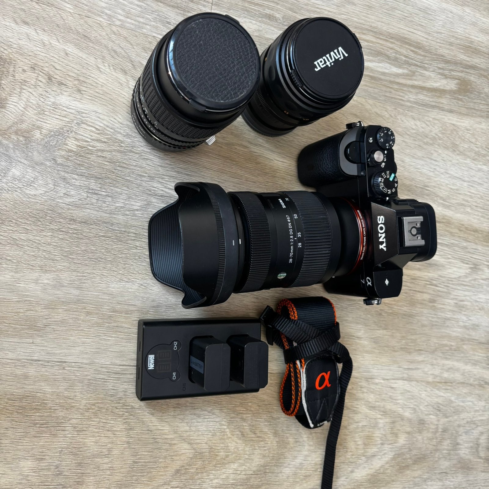 sony a7 body + 3 lenses