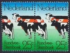 Nederland NVPH nr 1052 postfris Doorloper Koeien 1974, Postzegels en Munten, Ophalen of Verzenden, Na 1940, Postfris