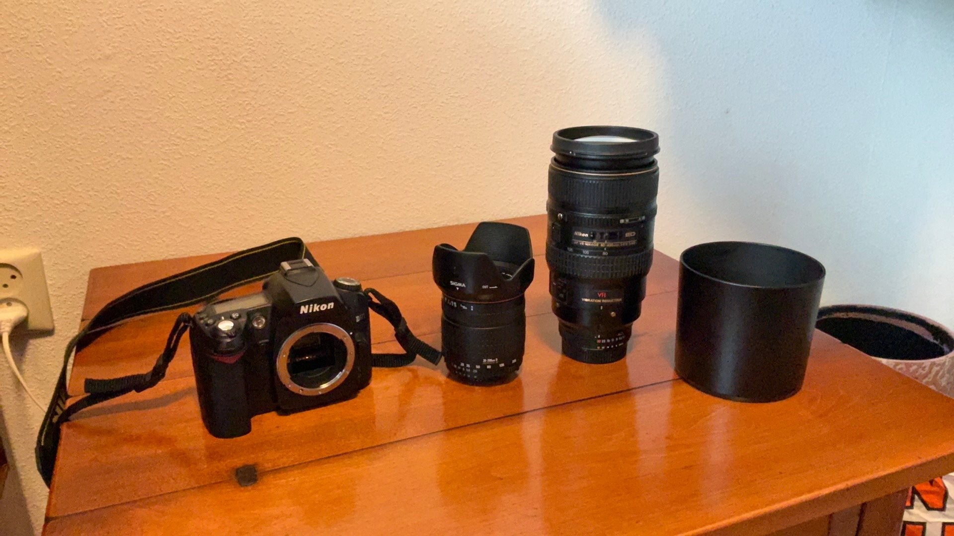Nikon D90 en objectieven, Ophalen, Zo goed als nieuw, Nikon, 8 keer of meer