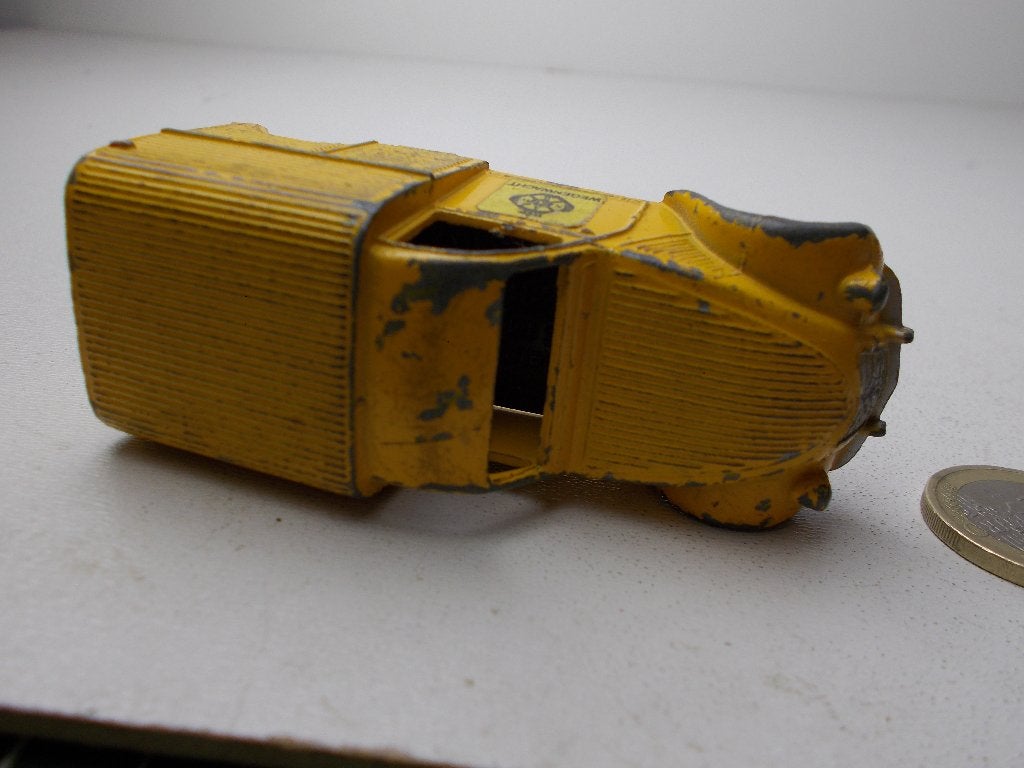 1965 Dinky Toys 562 CITROEN 2CV ANWB WEGENWACHT +Deurtje (C), Ophalen of Verzenden, Gebruikt, Auto, Dinky Toys