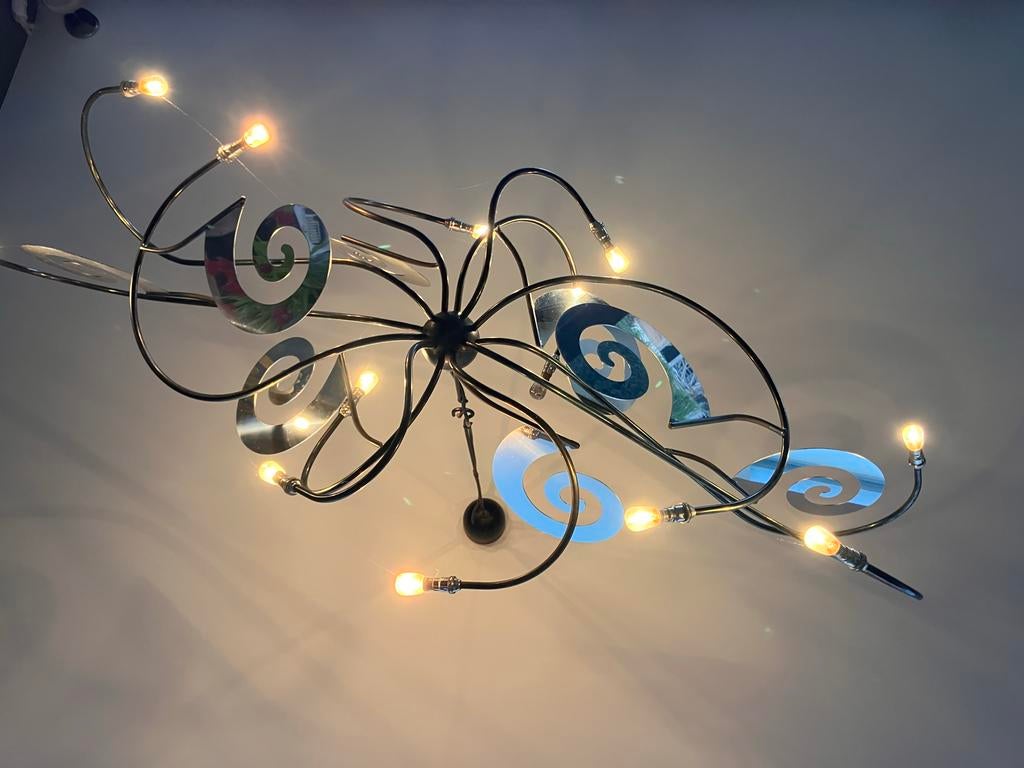 Artistiek breda lamp, Ophalen, Zo goed als nieuw, Metaal, 75 cm of meer