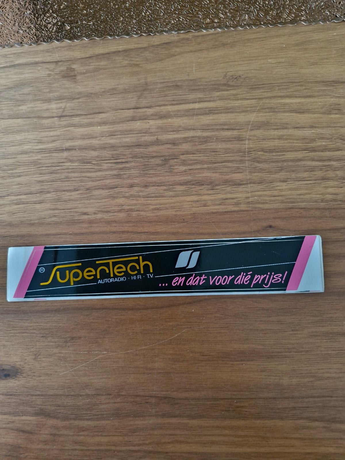 10361 Vintage SuperTech Autoradio Hi-Fi TV Sticker, Ophalen of Verzenden, Nieuw