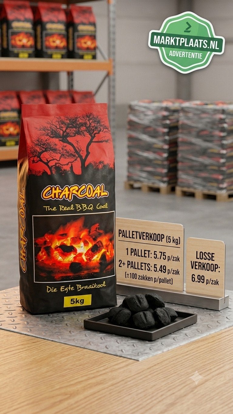 BBQ HOUTSKOOL 5 KG  €5,49, Ophalen, Nieuw