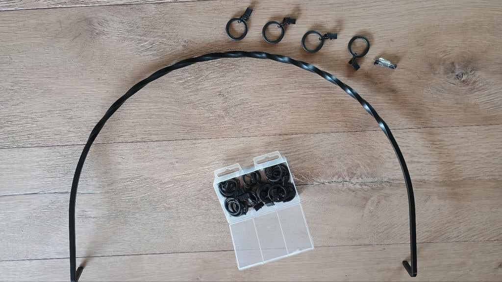 Gordijnring met ophangknijpertjes, Huis en Inrichting, Stoffering | Gordijnen en Lamellen, Minder dan 100 cm, 50 tot 100 cm, Ophalen of Verzenden