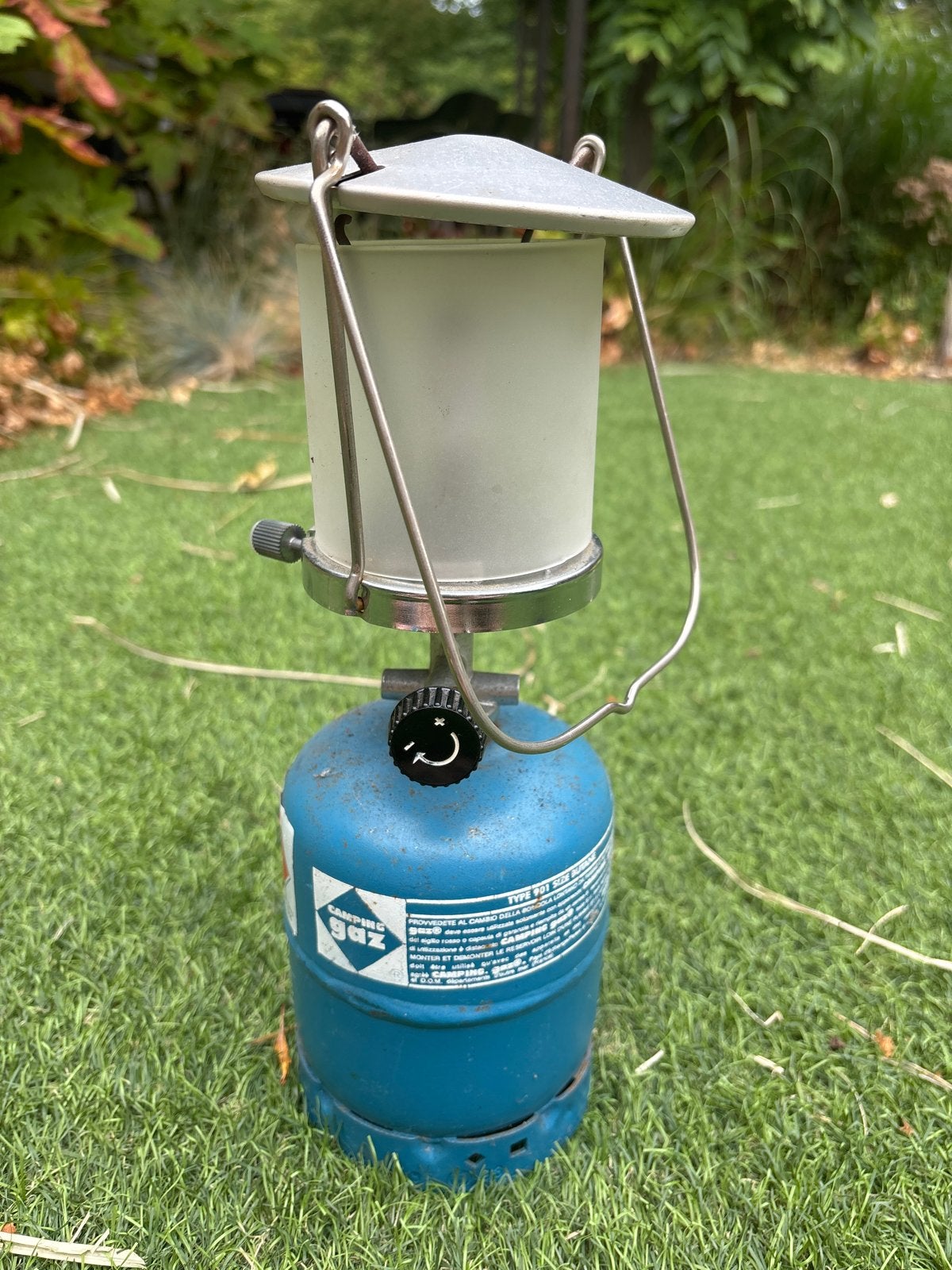 Vintage Campingaz Lumogaz R gaslamp - draagbaar en zuinig, Ophalen, Gebruikt