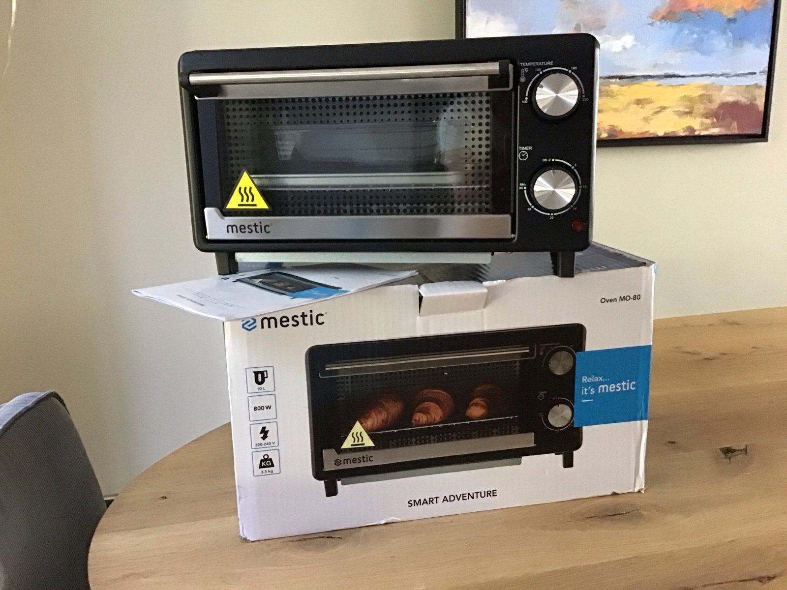 Mestic Mini-oven MO-80 - Compacte en handige oven, Ophalen, Minder dan 45 cm, Overige merken, Zo goed als nieuw