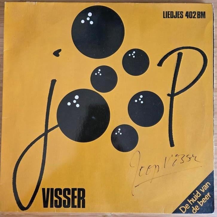 Joop Visser - De Huid Van De Beer (gesigneerd) LP, Cd's en Dvd's, Vinyl | Nederlandstalig, Ophalen of Verzenden, Gebruikt, 12 inch