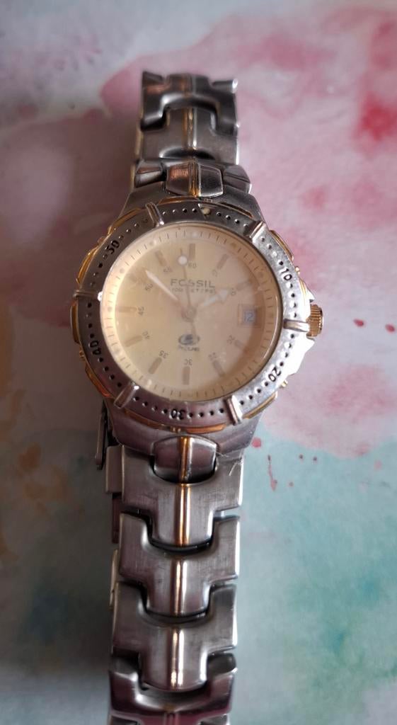 Fossil Blue Herenhorloge, Ophalen of Verzenden, Gebruikt, Polshorloge