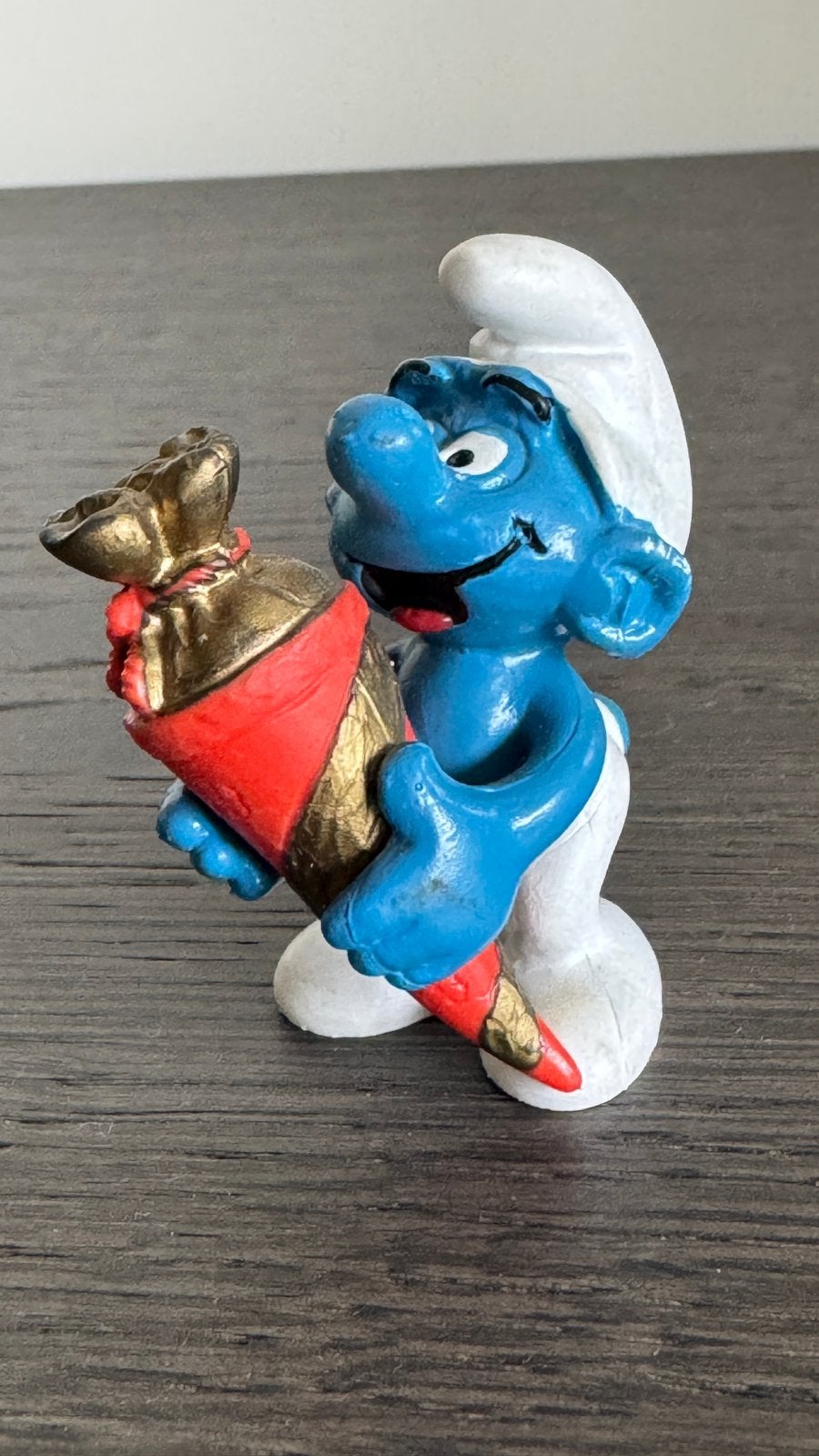 Smurf met gouden snoepzak, Verzamelen, Smurfen, Ophalen of Verzenden, Zo goed als nieuw, Verschillende Smurfen