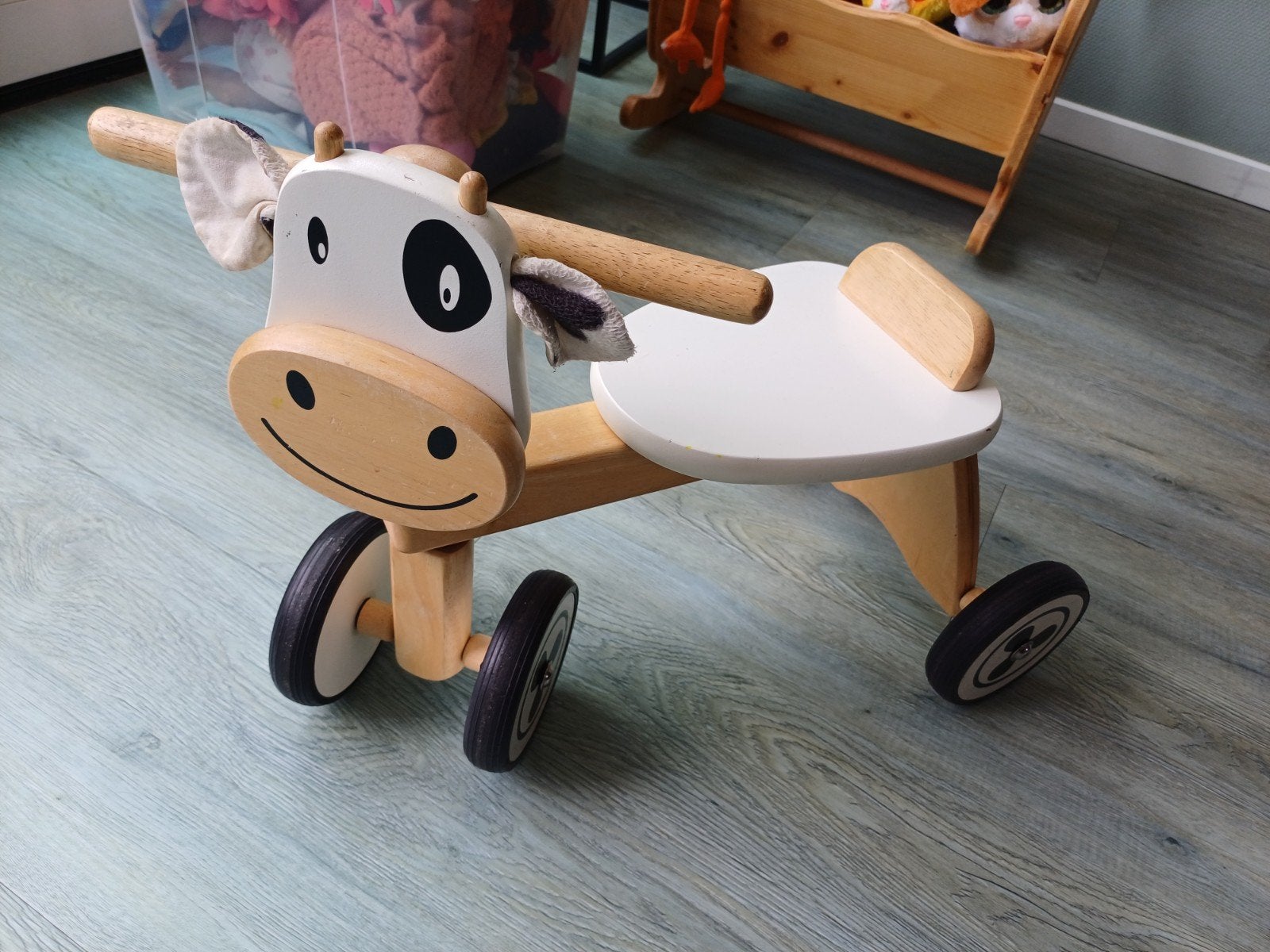Leuke I'am Toys loopfiets koe voor binnen, Ophalen