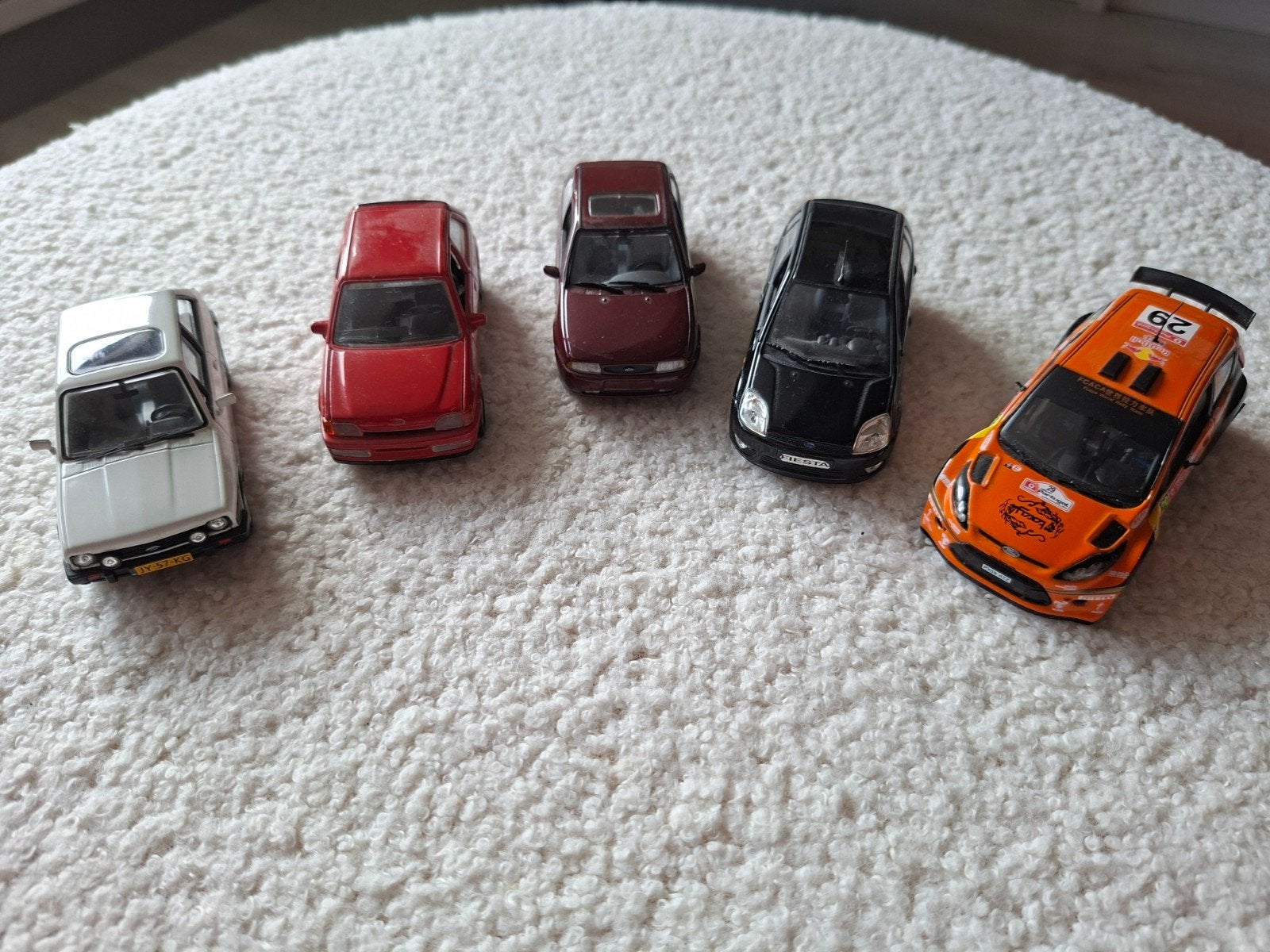 Verzameling van 5 modelauto's - Ford Fiësta diverse types, Ophalen of Verzenden, Gebruikt, Auto, Overige merken