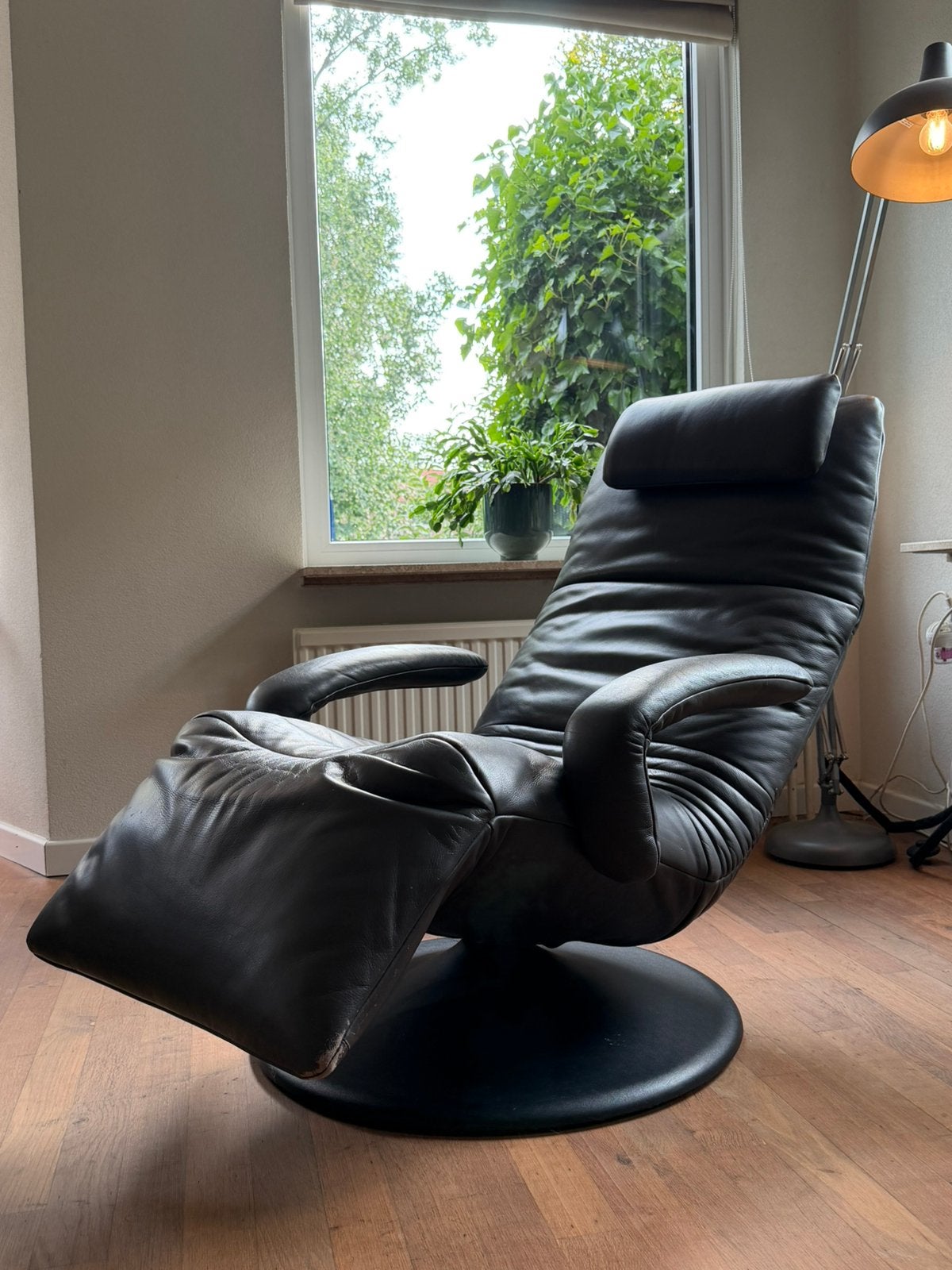 Echt leren fauteuil, Huis en Inrichting, Fauteuils, Ophalen, Gebruikt, Modern, 50 tot 75 cm