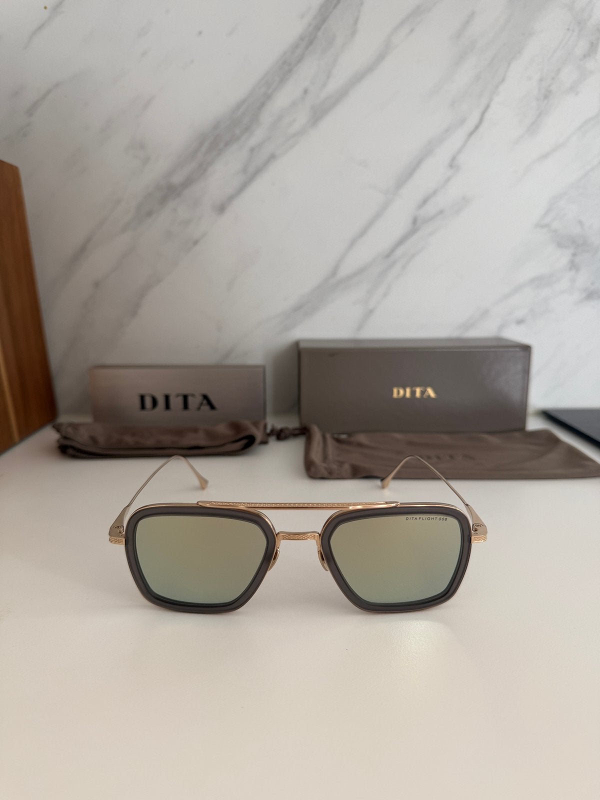 Originele Dita Flight 006 zonnebril, Zonnebril, Overige kleuren, Zo goed als nieuw, Ophalen