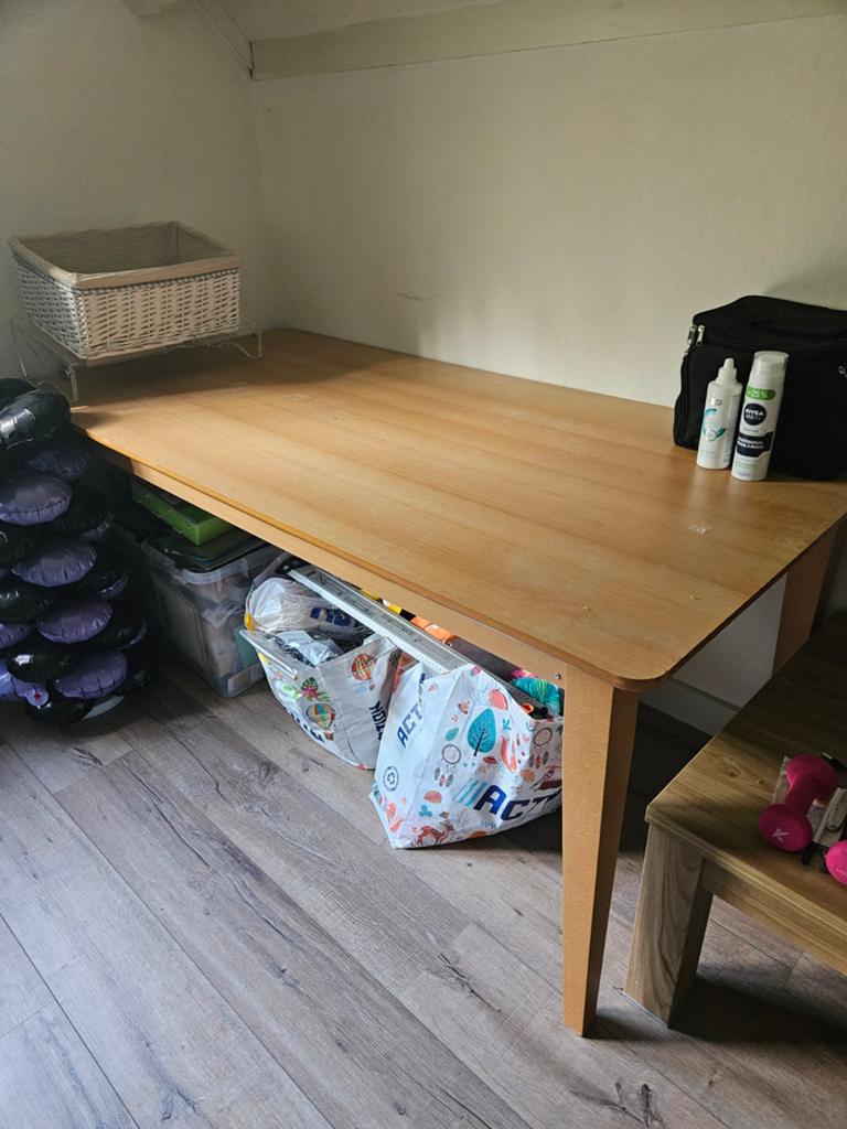 Houten tafel 178x88 cm, Ophalen, Gebruikt, 50 tot 100 cm, 150 tot 200 cm