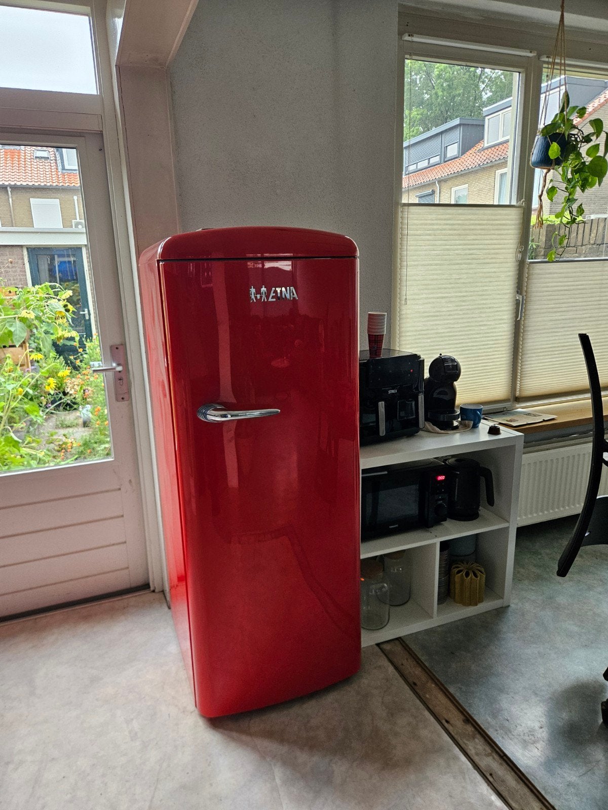 Etna Koelkast Rood - Werkt Perfect!, Ophalen, 200 liter of meer, Zo goed als nieuw, 140 tot 160 cm