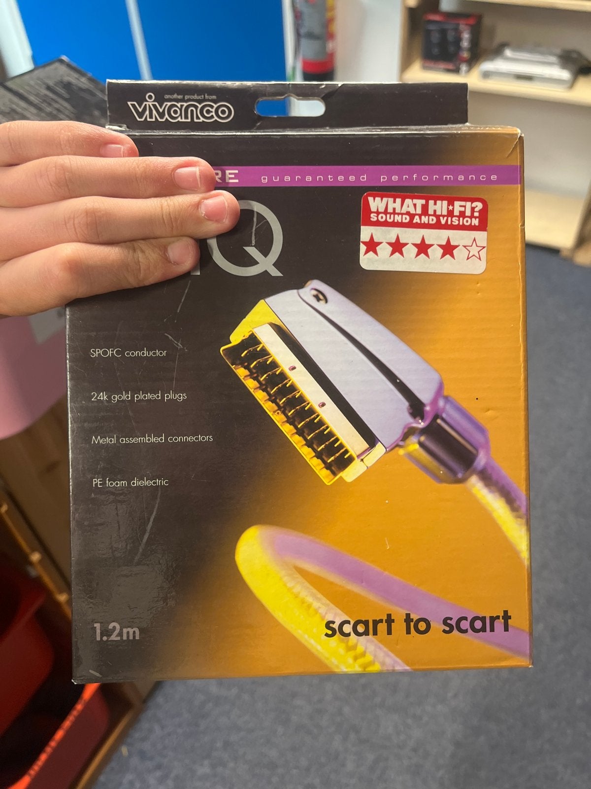 Vivanco Prowire SHQ Scart naar Scart Kabel 1.2m, Audio, Tv en Foto, Audiokabels en Televisiekabels, Ophalen of Verzenden, Nieuw