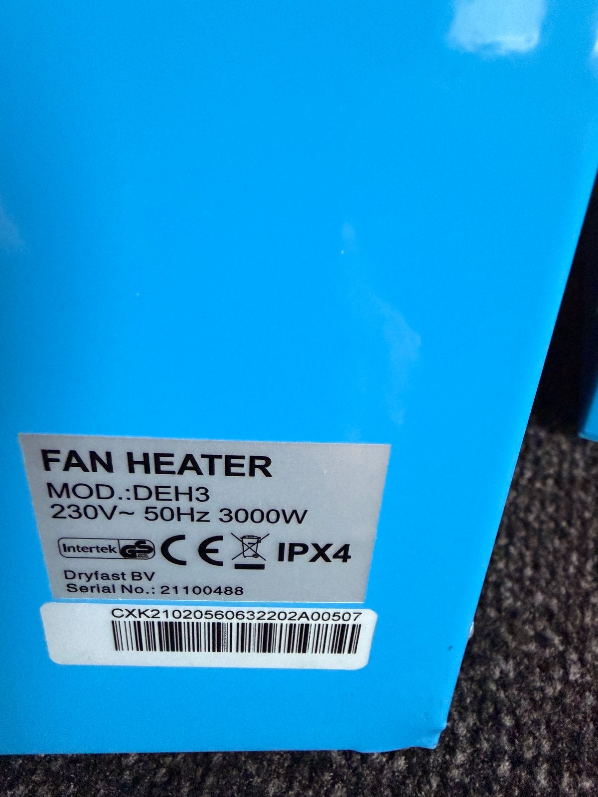 2x Dryfast DEH3 & DEH2 Fan Heaters - 3kW & 2kW, Ophalen, Gebruikt
