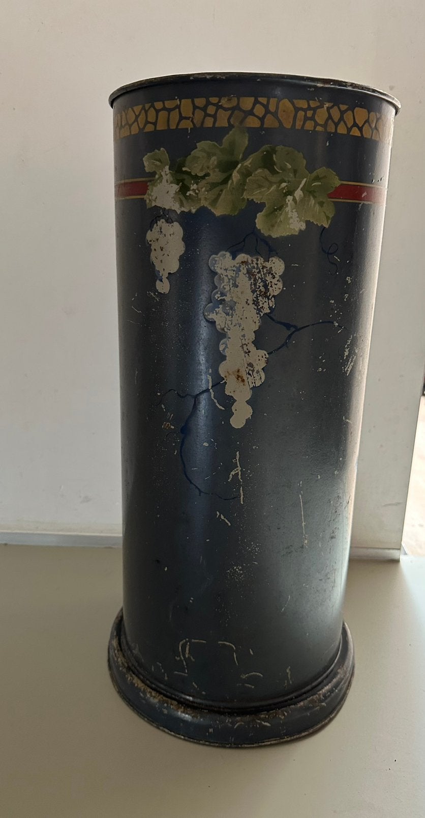 Art Deco paraplubak met uitneembaar rooster voor regenwater, Ophalen of Verzenden, Gebruikt, Metaal
