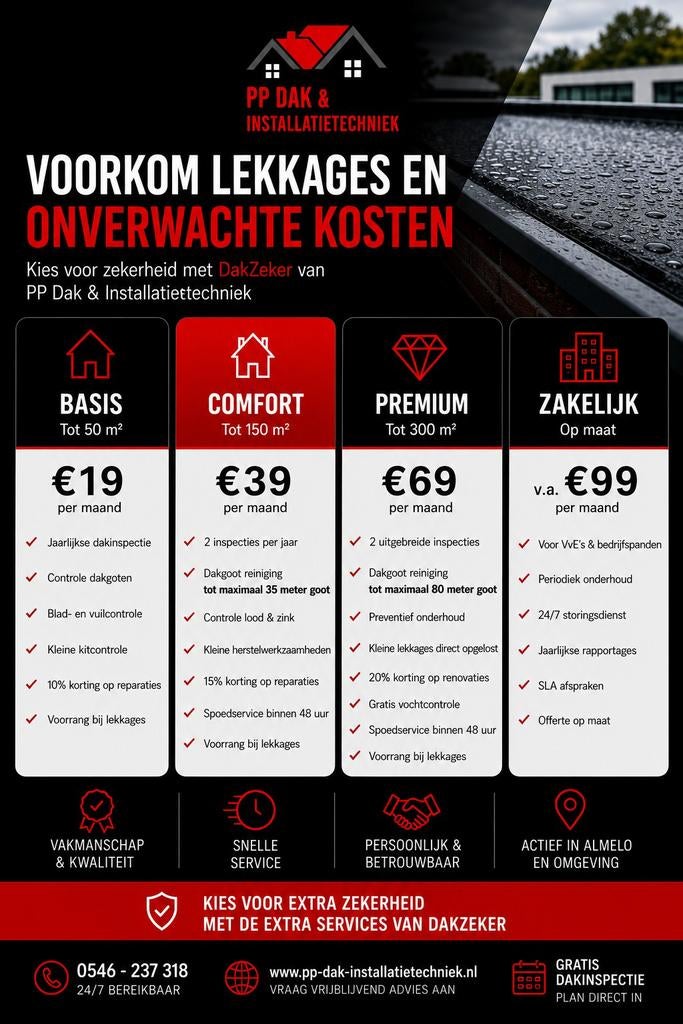 ️ Onderhoudscontracten DakZeker ️, 24-uursservice, Bitumineus