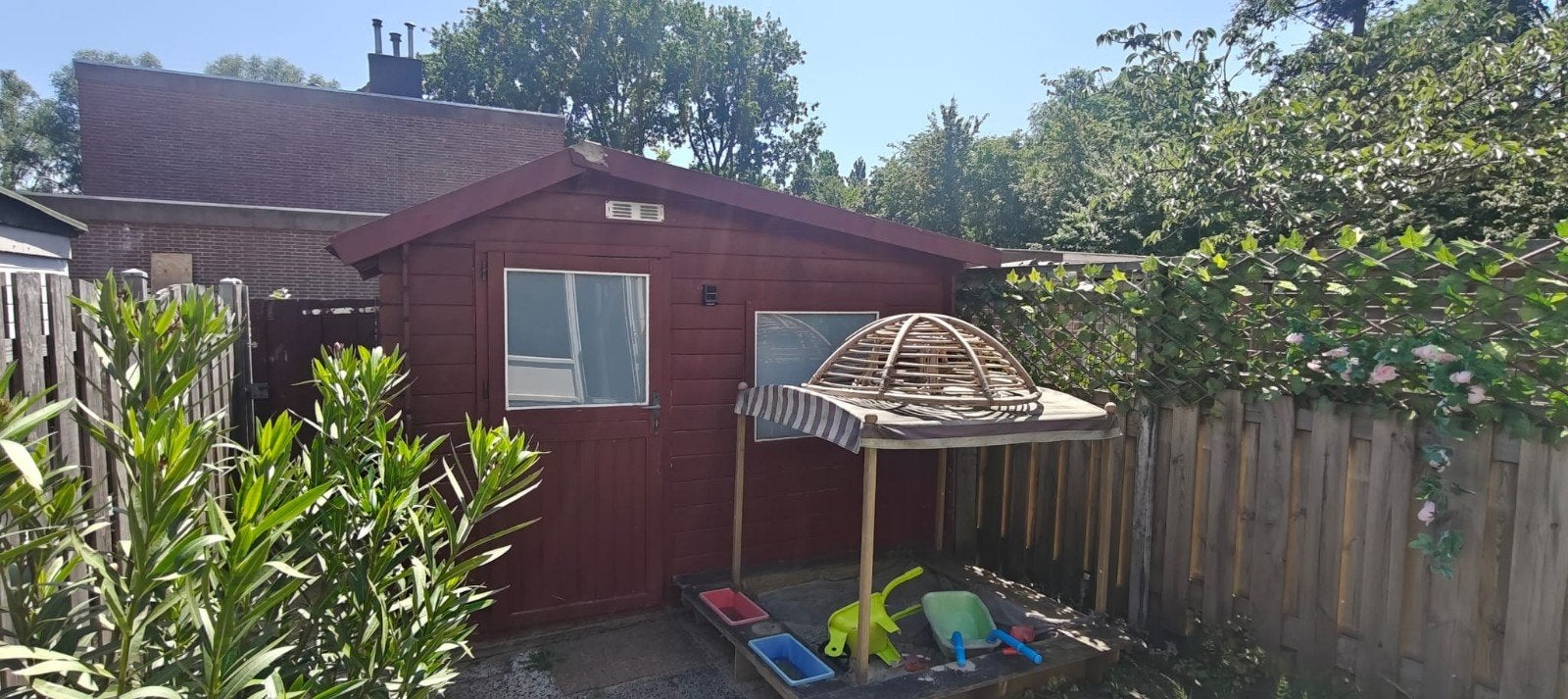 Tuinhuis berging schuur direct demonteren en meenemen, Tuin en Terras, Ophalen, Gebruikt, Hout, Schuur