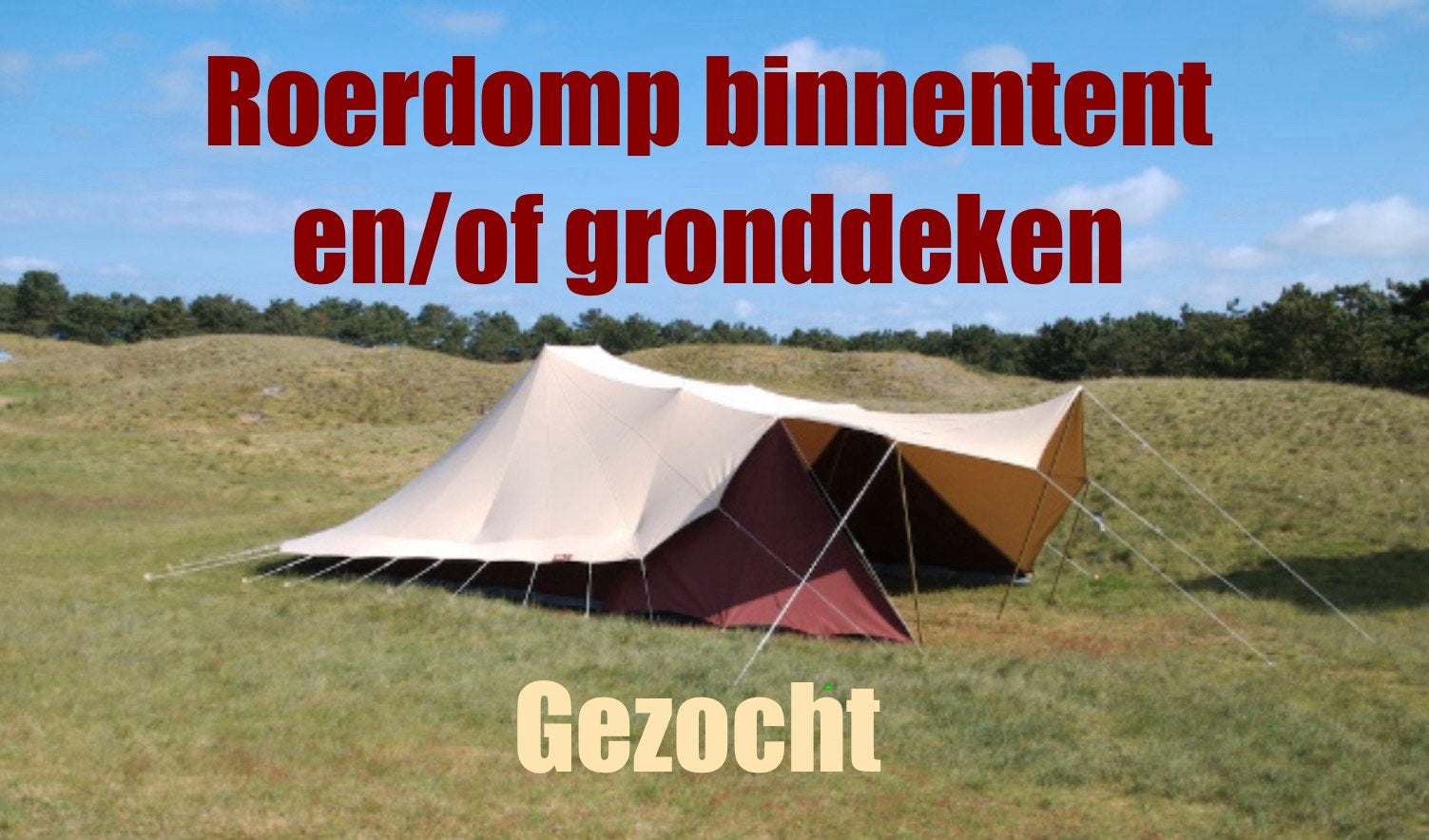 Gezocht: De Waard Roerdomp binnentent/gronddeken, Caravans en Kamperen, Tenten, Ophalen, Gebruikt