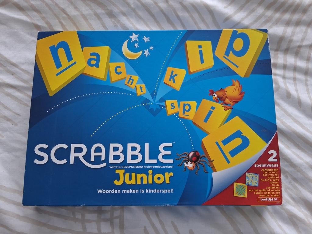 Scrabble Junior - Woorden maken is kinderspel!, Drie of vier spelers, Ophalen, Gebruikt, Mattel