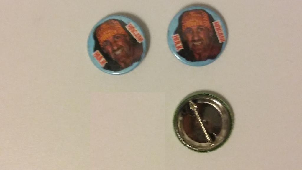 Hulk Hogan WWF worstelen wrestling vintage buttons, Verzamelen, Ophalen of Verzenden, Gebruikt, Overige onderwerpen