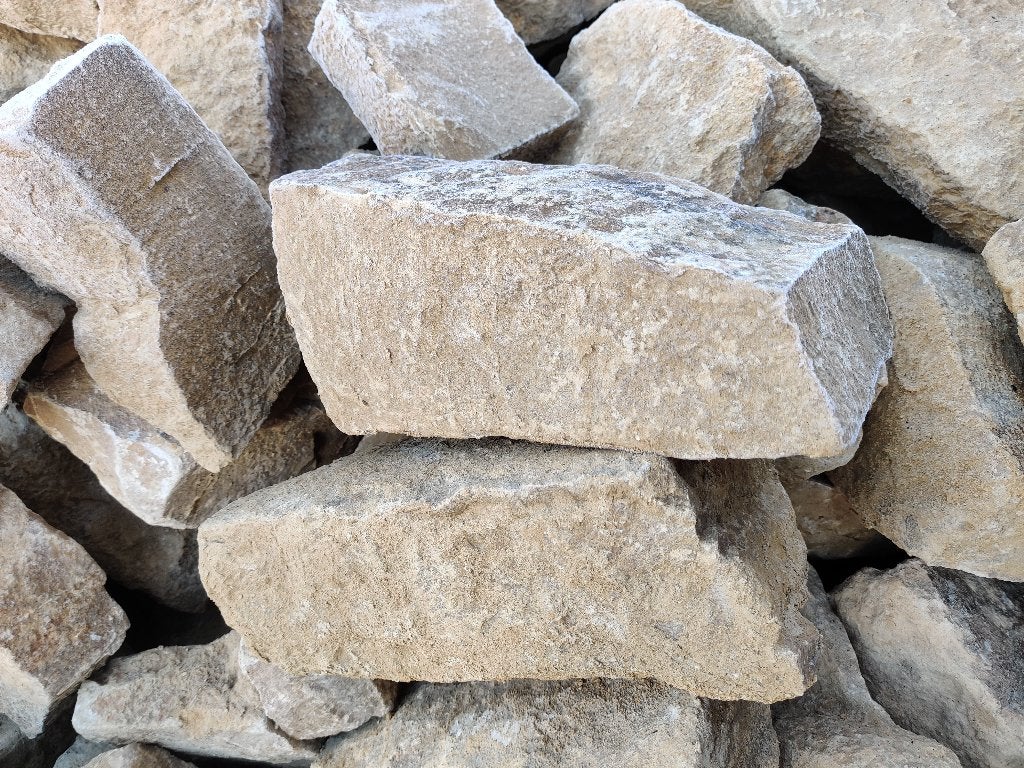Saf Jaune stapelstenen Natuursteen Muur keien geel/beige, Zandsteen, Beige, Nieuw, Ophalen of Verzenden